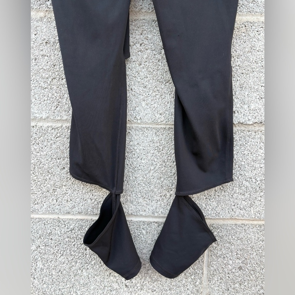 Ivy Park Size XL High Rise Black Slash Leggings Full Length Athletic Edgy Goth - Picture 9 of 15